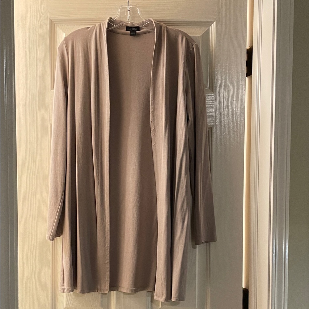 J.Jill Wearever Women's Tan Open Front Cardigan